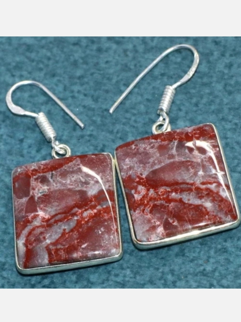 Michigan Kona Dolomite Gemstone Jewelry 925 Sterling Silver Drop Dangle Earrings